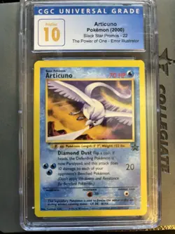 Pokemon Articuno 22/53 Wotc Black Star Promo Illustrator Error CGC 10!! Graded - Image 1