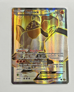 POKEMON 2017 REGIROCK EX 43a/124 PREMIUM TRAINER PROMO FULL HOLO CARD - EX/NM - Image 1