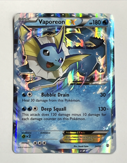 POKEMON 2016 VAPOREON EX 24/83 XY GENERATIONS HOLO CARD - EX/MINT - Image 1