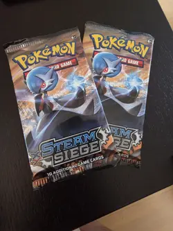 Pokemon TCG XY Steam Siege Sealed Booster Pack x 2 (Gardevoir Pack Art) 2016 - Image 1