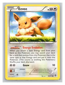 Pokemon TCG Eevee 80/111 XY - Furious Fists Normal LP - Image 1