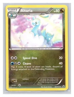 Pokemon TCG Altaria 92/113 Legendary Treasures Normal HP - Image 1