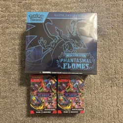 Pokemon TCG Phantasmal Flames ETB And Two Booster Bundles - Image 1