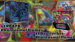 (PRESALE) x1 Pokemon Center Phantasmal Flames ETB + x1 Booster box - Image 1