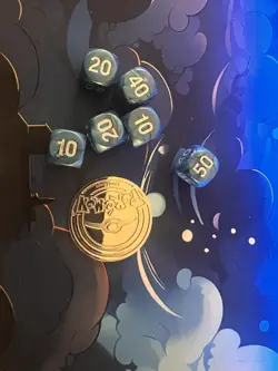 Pokemon Mega Charizard X UPC Metal Silver Coin and Dice Only - Image 2