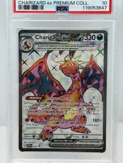 2023 Pokemon Charizard EX Premium Collection Black Star Promo 056 PSA 10 - Image 2