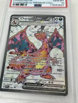 2023 Pokemon Charizard EX Premium Collection Black Star Promo 056 PSA 10 - Image 3