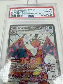 2023 Pokemon Charizard EX Premium Collection Black Star Promo 056 PSA 10 - Image 5