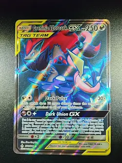 Pokemon Greninja & Zoroark GX Ultra Rare Full Art Unbroken Bonds 200/214 NM - Image 1