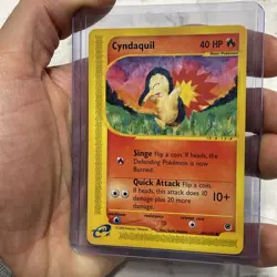 Cyndaquil 104/165 Expedition e-Reader Non Holo Pokemon Card | LP++ Vintage Vtg - Image 2