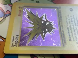 Zapdos Fossil Holo Pokemon Card - 1999 WOTC Unlimited 15/62 - Vintage NM/LP - Image 3