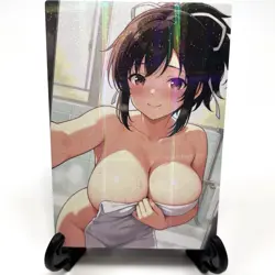 Sexy Hot Lewd Anime Waifu Girl Doujin Lewd Goddess Story Holographic Art Card - Image 2