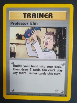 Professor Elm 96/111 Trainer - Neo Genesis Set - Pokemon Card - Lightly Played - Image 1