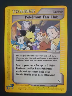 Pokemon Fan Club 130/147 Trainer - Aquapolis - Pokemon Ereader Card - Excellent - Image 1
