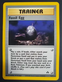 Fossil Egg 72/75 Trainer - Neo Discovery Set - Pokemon Card - Lightly Played - Image 1