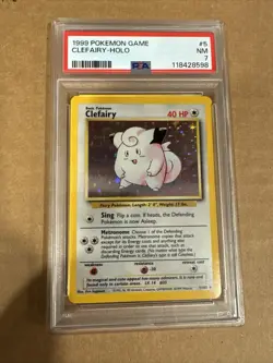 Pokemon TCG Clefairy Doll Holo Base Set, Card 5/102 - Image 1