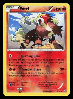 Entei 14/98 Reverse Holo Rare Ancient Origins Pokemon Card - Image 1