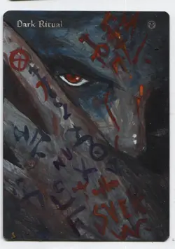 Dark Ritual MTG Altered art MAGIC Hand Painted Card Commander - Image 1