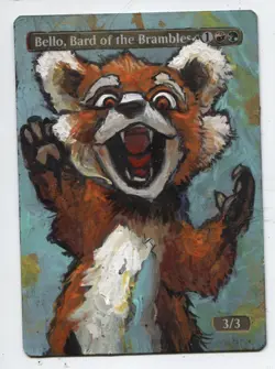 Bello, Bard of the brambles MTG Altered art MAGIC Hand Painted Card Commander - Image 1
