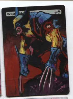 Beast Within MTG Altered art MAGIC Hand Painted Card Commander - Image 1