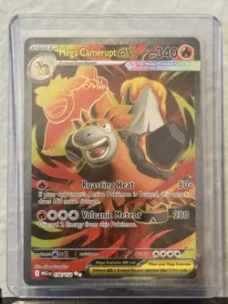 Mega Camerupt EX 156/132 Ultra Rare Holo - Mega Evolution Pokemon TCG Card - Image 1