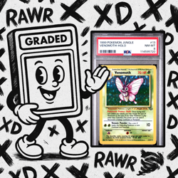1999 POKEMON JUNGLE 13 VENOMOTH-HOLO PSA 8 Graded Card - Image 1