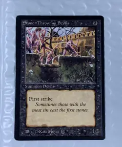 MTG Stone Throwing Dev ills Arabian Nights English "Vintage" - Image 1