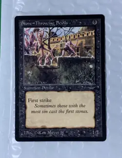 MTG Stone Throwing Dev ills Arabian Nights English "Vintage" - Image 3