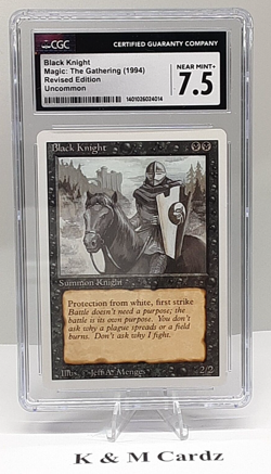 MTG - Revised - Black Knight - Graded CGC 7.5 - Vintage - Image 1