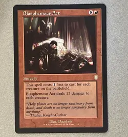 Blasphemous Act (Retro Frame) Commander: the Brothers' War Regular MTG NM - Image 1