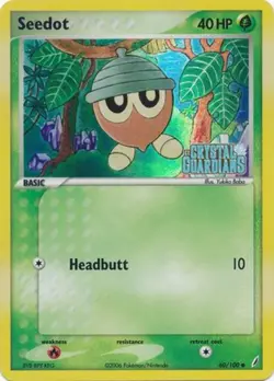 Seedot - 60/100 - Common - Reverse Holo HP, English Pokemon EX Crystal Guardians - Image 1