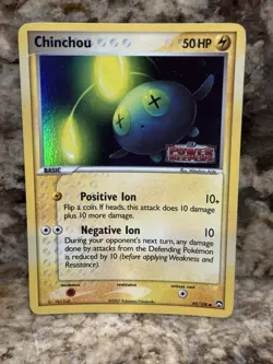 2007 Pokemon EX Power Keepers Chinchou Reverse Holo #49/108 - Image 1