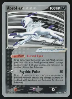 Pokemon Absol ex 92/108 Power Keepers World Championship 2007 Non-Holo (LP - HP) - Image 1