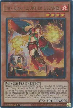 Fire King Courtier Ulcanix Ultra Rare Yugioh 2025 Mega-Pack 1st Edition - Image 1