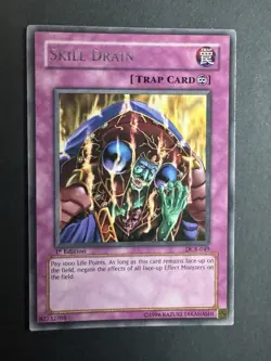 Yu-Gi-Oh! Skill Drain DCR-049 Dark Crisis Rare 1st Edition LP Condition - Image 1