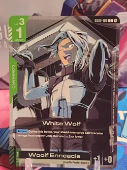 Gundam TCG Card Game *White Wolf* Store Tournament Promo *English *Holo - Image 1