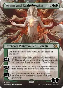 Wrenn and Realmbreaker (Borderless) -Foil Near Mint MTG March of the Machine - Image 1