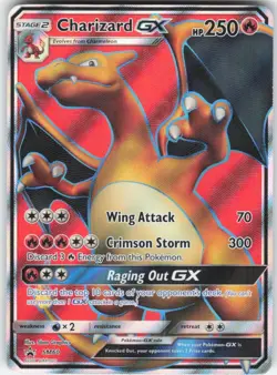 Charizard GX SM60 Full Art Holo Card Pokemon TCG Card Rare SM Promos - Image 1