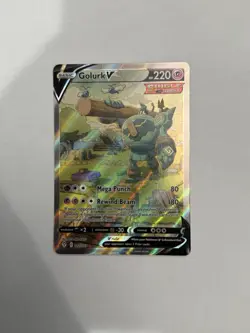 Pokemon TCG Golurk v Evolving Skies Holo Ultra Rare Card 182/203 NM Condition - Image 3