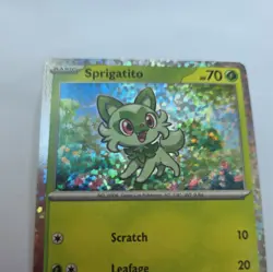 Pokemon Card Sprigatito McDonald's 2023 Holo 001/015 Near Mint - Image 3