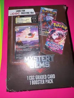 Pokemon Mystery Gems 1 CGC Graded Card & 1 Booster Pack 2025! New Sealed Box! - Image 2