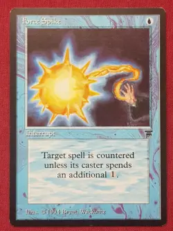 Magic The Gathering LEGENDS FORCE SPIKE blue card MTG - Image 1