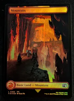 MTG - Mountain #305 FULL ART FOIL - Final Fantasy - Pack Fresh!! - Image 1
