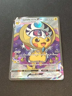PIKACHU POKEMON LUNALA COSPLAY CARTE CARD NEW HOLO PRISM COLLECTION BRILLANTE - Image 1