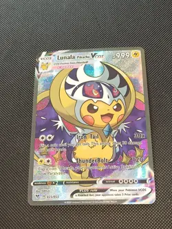 PIKACHU POKEMON LUNALA COSPLAY CARTE CARD NEW HOLO PRISM COLLECTION BRILLANTE - Image 2