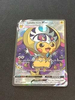 PIKACHU POKEMON LUNALA COSPLAY CARTE CARD NEW HOLO PRISM COLLECTION BRILLANTE - Image 3