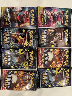 Pokemon Champions Path(2) And Shining Fates Booster Packs(6) - Image 1