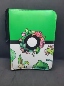 Pokemon TCG Binder GRASS pokemon cover- 4 Pocket/55 pages- SEE DESCRIPTION - Image 1