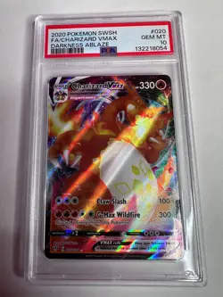 2020 POKEMON SWORD & SHIELD DARKNESS ABLAZE #020 FULL ART/CHARIZARD VMAX PSA 10 - Image 1