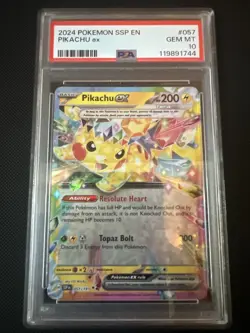 Pokemon Pikachu EX Surging Sparks Double Rare #057 PSA 10 - Image 1
